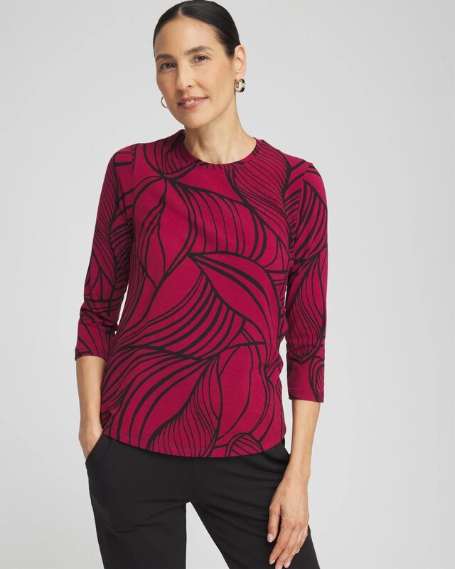 Zenergy UPF Leaf Print Tee